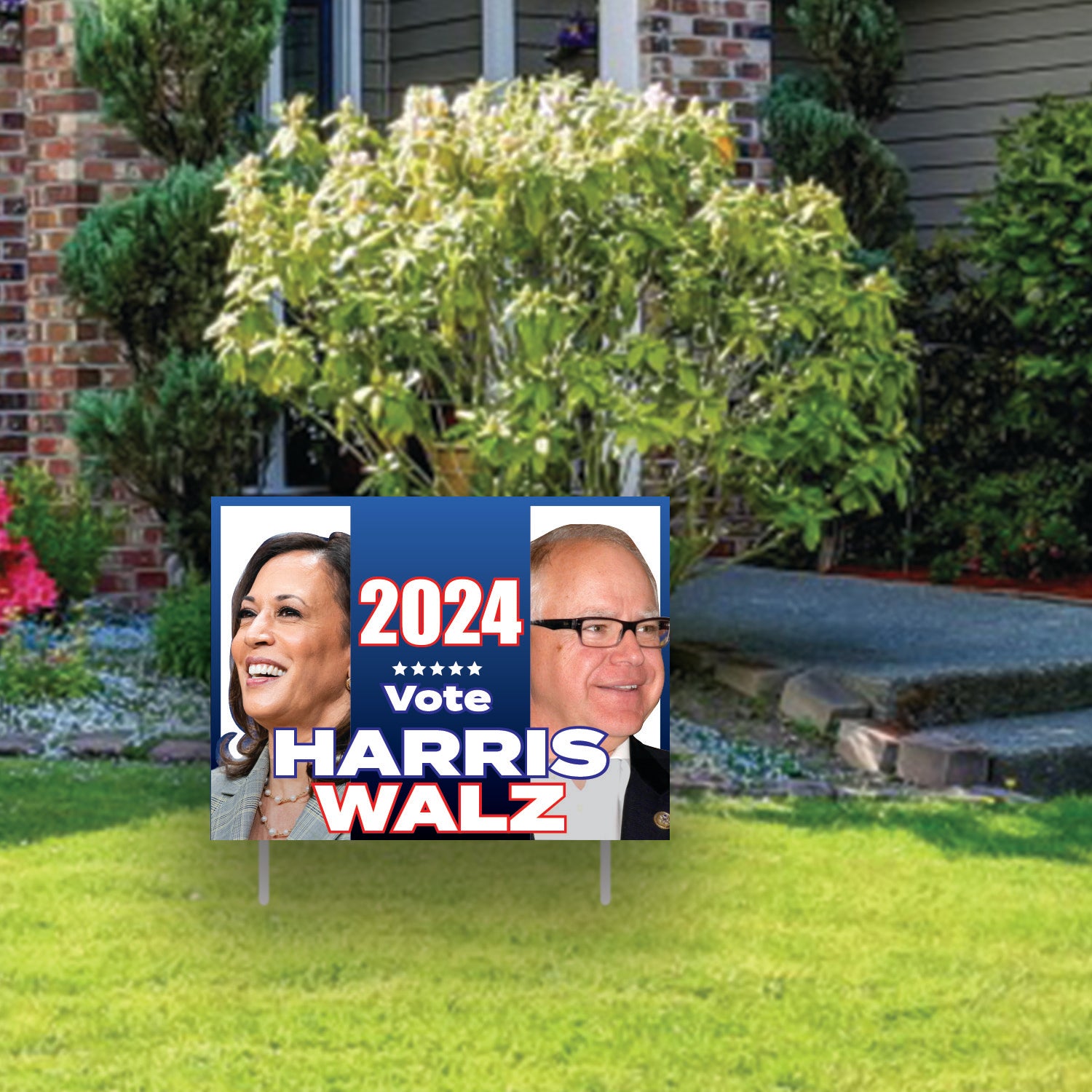 Harris Walz 2024 Yard Sign 24x18 Aahs Enterprises