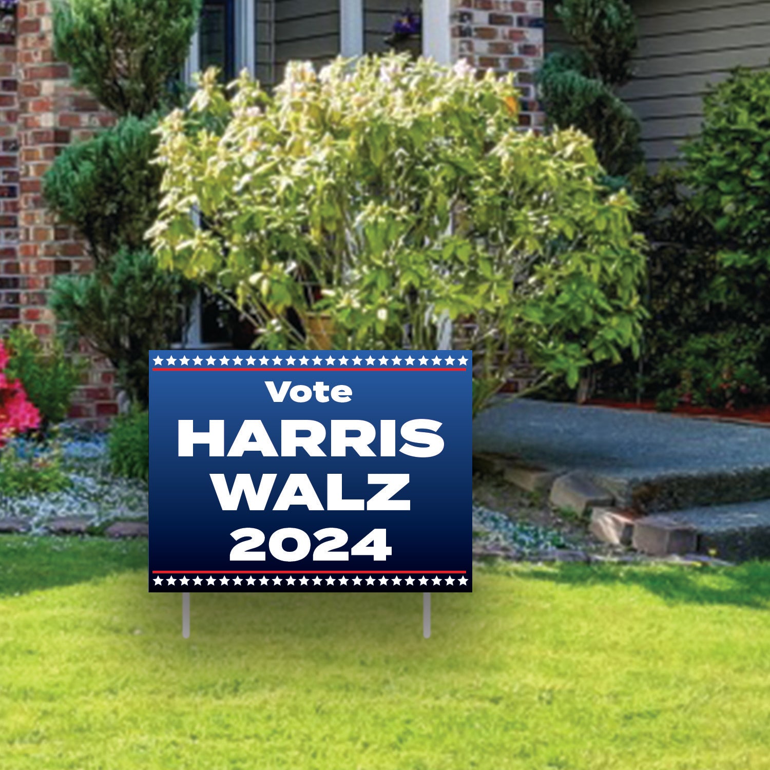 Vote Harris and Walz 2024 Yard Sign 16x12 Aahs Enterprises