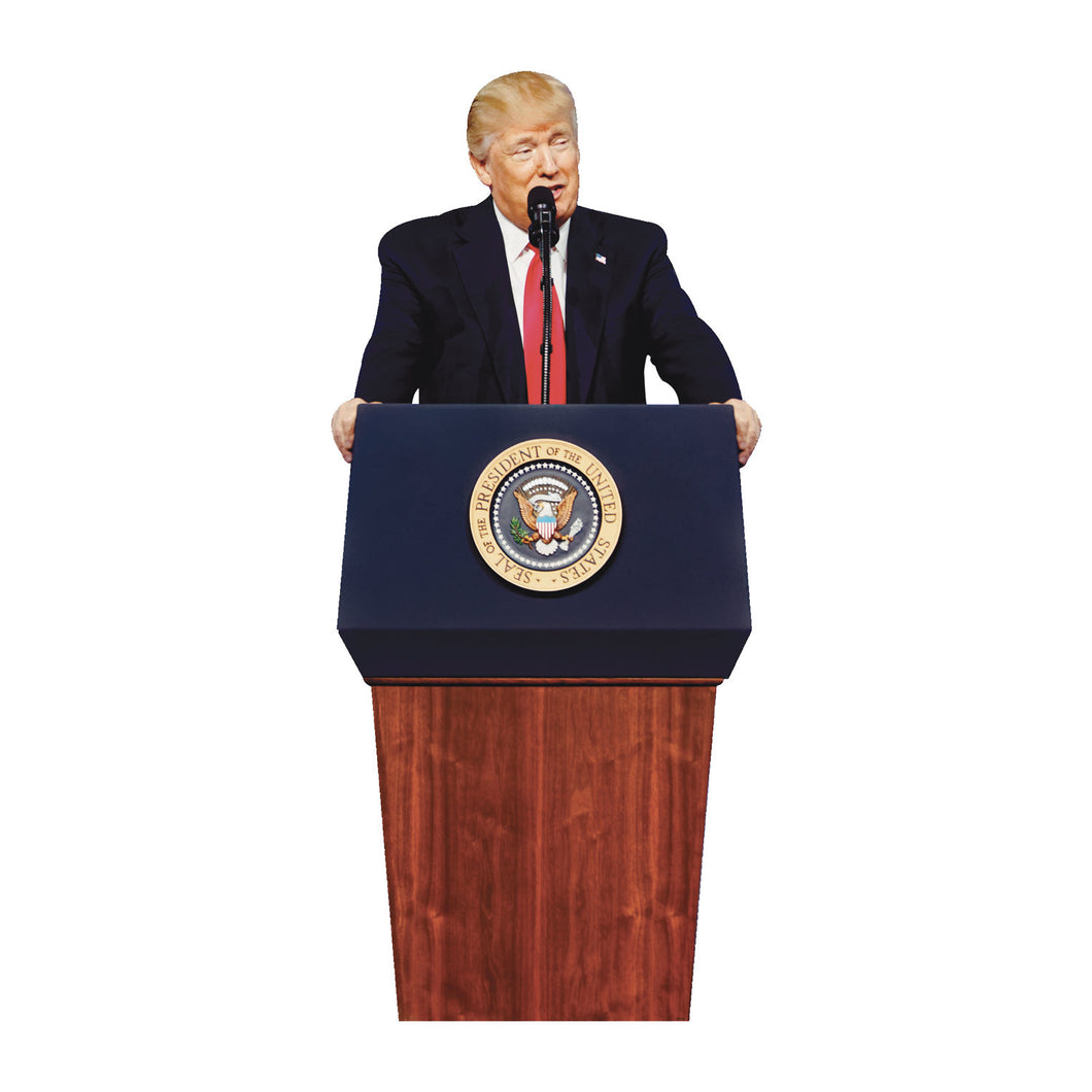 President Donald Trump Press Release Life Size Carboard Stand Up, 6 feet