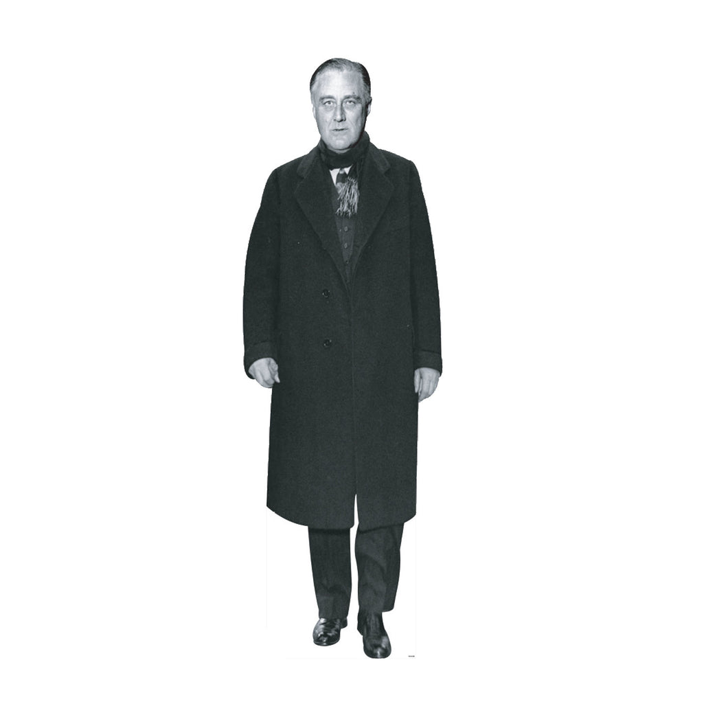 President Franklin Delano Roosevelt Life Size Carboard Stand Up, Black and White Print, 6 feet…