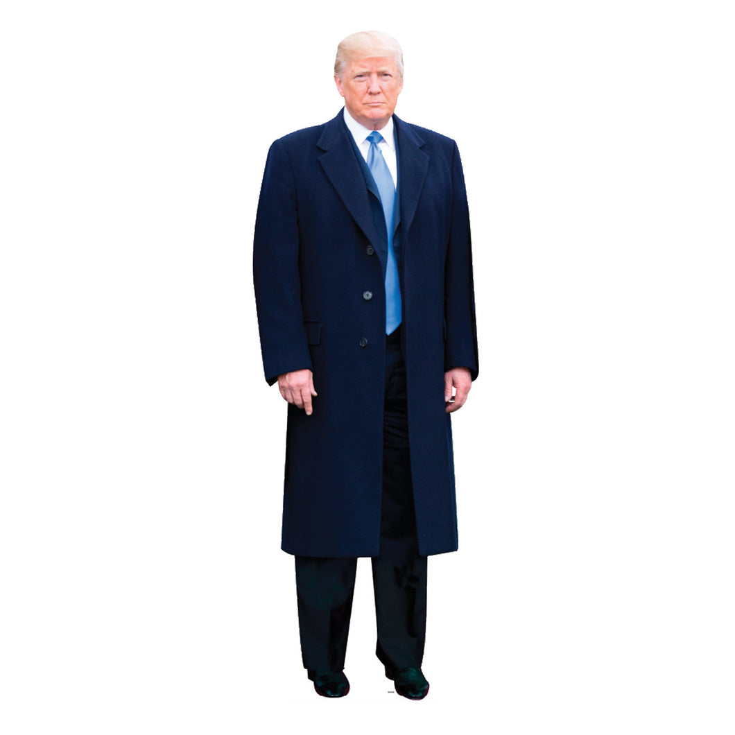 President Donald Trump in Outdoor Coat Life Size Carboard Stand Up, 6 feet…