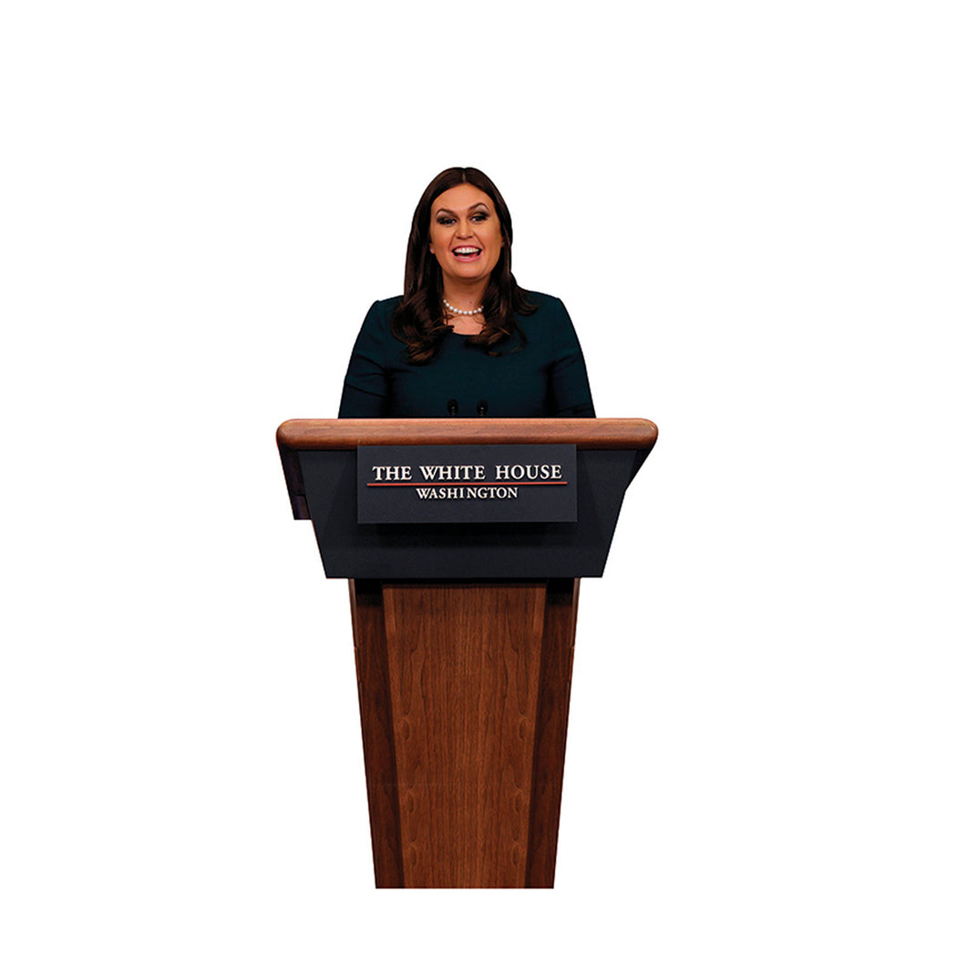 Press Secretary Sarah Huckabee Sanders at The Podium Cardboard Stand Up, 6 feet…